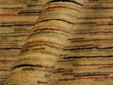 Bohemian Gabbeh Belle Tan/Multi Wool Rug - 4'0'' x 5'9''