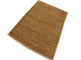 Shabby Chic Gabbeh Delma Beige/Rust Wool Rug - 4'2'' x 5'9''