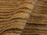 Shabby Chic Gabbeh Delma Beige/Rust Wool Rug - 4'2'' x 5'9''