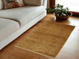 Modern Gabbeh Jaquelin Beige/Rust Wool Rug - 4'3'' x 5'9''