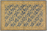 Oriental Ziegler Deja Blue Tan Hand-Knotted Wool Rug - 4'2'' x 6'1''