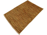 Boho Chic Gabbeh Rosalee Beige/Brown Wool Rug - 3'11'' x 5'3''