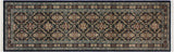 handmade Traditional Tabriz Black Pink Hand Knotted RUNNER 100% WOOL area rug 3x10