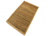 Bohemian Gabbeh Suzanna Beige/Green Wool Rug - 3'0'' x 4'9''
