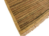 Bohemian Gabbeh Suzanna Beige/Green Wool Rug - 3'0'' x 4'9''