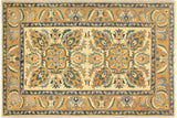 Southwestern Heriz Ziegler Bambi Tan Orange Hand-Knotted Rug - 5'6'' x 7'5''