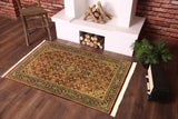 handmade Geometric Bidjar Red Blue Hand Knotted RECTANGLE 100% WOOL area rug 4 x 6