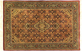 Bohemian Heriz Ziegler Richard Red Blue Hand-Knotted Rug - 3'11'' x 5'11''
