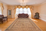 handmade Transitional Kafkaz Chobi Ziegler Lt. Tan Brown Hand Knotted RECTANGLE 100% WOOL area rug 14 x 18