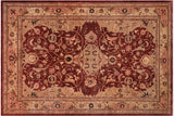 handmade Geometric  Aubergine Tan Hand Knotted RECTANGLE 100% WOOL area rug 12 x 17