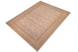 handmade Transitional Kafkaz Chobi Ziegler Ivory Gold Hand Knotted RECTANGLE 100% WOOL area rug 12 x 16