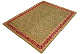 handmade Transitional Kafkaz Chobi Ziegler Green Red Hand Knotted RECTANGLE 100% WOOL area rug 12 x 18