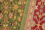 handmade Transitional Kafkaz Chobi Ziegler Green Red Hand Knotted RECTANGLE 100% WOOL area rug 12 x 18