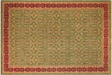 Boho Chic Ziegler Enedina Green Red Hand-Knotted Wool Rug - 11'10'' x 17'10''