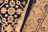 handmade Transitional Kafkaz Chobi Ziegler Blue Gold Hand Knotted RECTANGLE 100% WOOL area rug 6 x 9