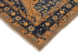 handmade Geometric Kafkaz Chobi Ziegler Orange Blue Hand Knotted RECTANGLE 100% WOOL area rug 9 x 12