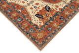 handmade Geometric Kafkaz Chobi Ziegler Beige Rust Hand Knotted RECTANGLE 100% WOOL area rug 9 x 13