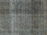 handmade Vintage Blue Brown Hand Knotted RECTANGLE 100% WOOL area rug 8x11