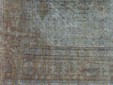 handmade Vintage Blue Brown Hand Knotted RECTANGLE 100% WOOL area rug 8x11