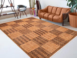 Shabby Chic Gabbeh Suzann Tan/Brown Wool Rug - 7'10'' x 9'8''