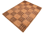 Shabby Chic Gabbeh Suzann Tan/Brown Wool Rug - 7'10'' x 9'8''