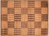 Shabby Chic Gabbeh Suzann Tan/Brown Wool Rug - 7'10'' x 9'8''