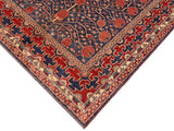 handmade Geometric Super Kazak Blue Red Hand Knotted RECTANGLE 100% WOOL area rug 7x8