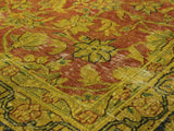 handmade Vintage Rust Blue Hand Knotted RECTANGLE 100% WOOL area rug 10x13