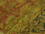 handmade Vintage Rust Blue Hand Knotted RECTANGLE 100% WOOL area rug 10x13