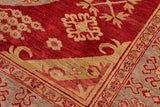 handmade Geometric Kotan Red Lt. Blue Hand Knotted RECTANGLE 100% WOOL area rug 6 x 9