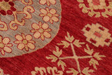 handmade Geometric Kotan Red Lt. Blue Hand Knotted RECTANGLE 100% WOOL area rug 6 x 9