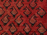 handmade Geometric Persian Pink Ivory Hand Knotted RUNNER 100% WOOL area rug 3x10
