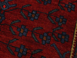 handmade Geometric Kafkaz Red Blue Hand Knotted RECTANGLE 100% WOOL area rug 5x7