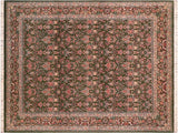 handmade Traditional Rachna Green Beige Hand Knotted RECTANGLE 100% WOOL area rug 8x10