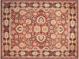 handmade Traditional  Red Blue Hand Knotted RECTANGLE 100% WOOL area rug 8x10