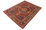 handmade Geometric Kafkaz Chobi Ziegler Rust Blue Hand Knotted RECTANGLE 100% WOOL area rug 9 x 11