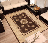 handmade Geometric Kafkaz Chobi Ziegler Brown Beige Hand Knotted RECTANGLE 100% WOOL area rug 9 x 12
