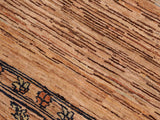 Contemporary Gabbeh Marquett Beige/Rust Wool Rug - 6'1'' x 9'5''