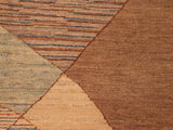 Bohemian Gabbeh Ling Orange/Brown Wool Rug - 6'2'' x 9'3''