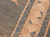 Boho Chic Gabbeh Layla Blue/Orange Wool Rug - 6'0'' x 8'10''