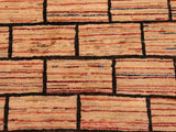 Contemporary Gabbeh Kayleen Black/Beige Wool Rug - 5'10'' x 9'2''