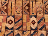 Bohemian Gabbeh Joella Brown/Beige Wool Rug - 6'0'' x 8'8''