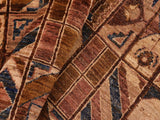 Bohemian Gabbeh Joella Brown/Beige Wool Rug - 6'0'' x 8'8''