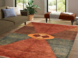 Boho Chic Gabbeh Irina Rust/Brown Wool Rug - 6'7'' x 9'10''