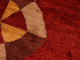 Shabby Chic Gabbeh Emelda Red/Beige Wool Rug - 6'8'' x 9'10''