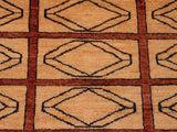 Modern Gabbeh Remedios Beige/Rust Wool Rug - 6'0'' x 8'9''