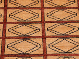Modern Gabbeh Remedios Beige/Rust Wool Rug - 6'0'' x 8'9''
