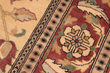 handmade Geometric Kafkaz Chobi Ziegler Beige Red Hand Knotted RECTANGLE 100% WOOL area rug 6 x 8