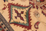 handmade Geometric Kafkaz Chobi Ziegler Beige Red Hand Knotted RECTANGLE 100% WOOL area rug 6 x 8