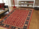 handmade Transitional Kafkaz Chobi Ziegler Red Blue Hand Knotted RECTANGLE 100% WOOL area rug 6 x 9